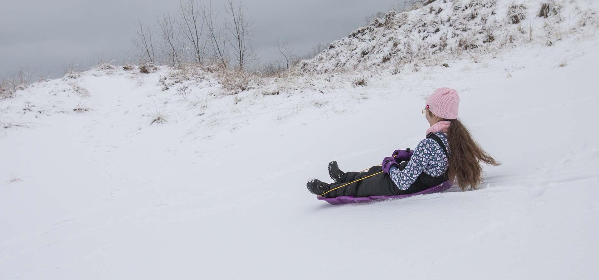 Sledding at Warren Dunes