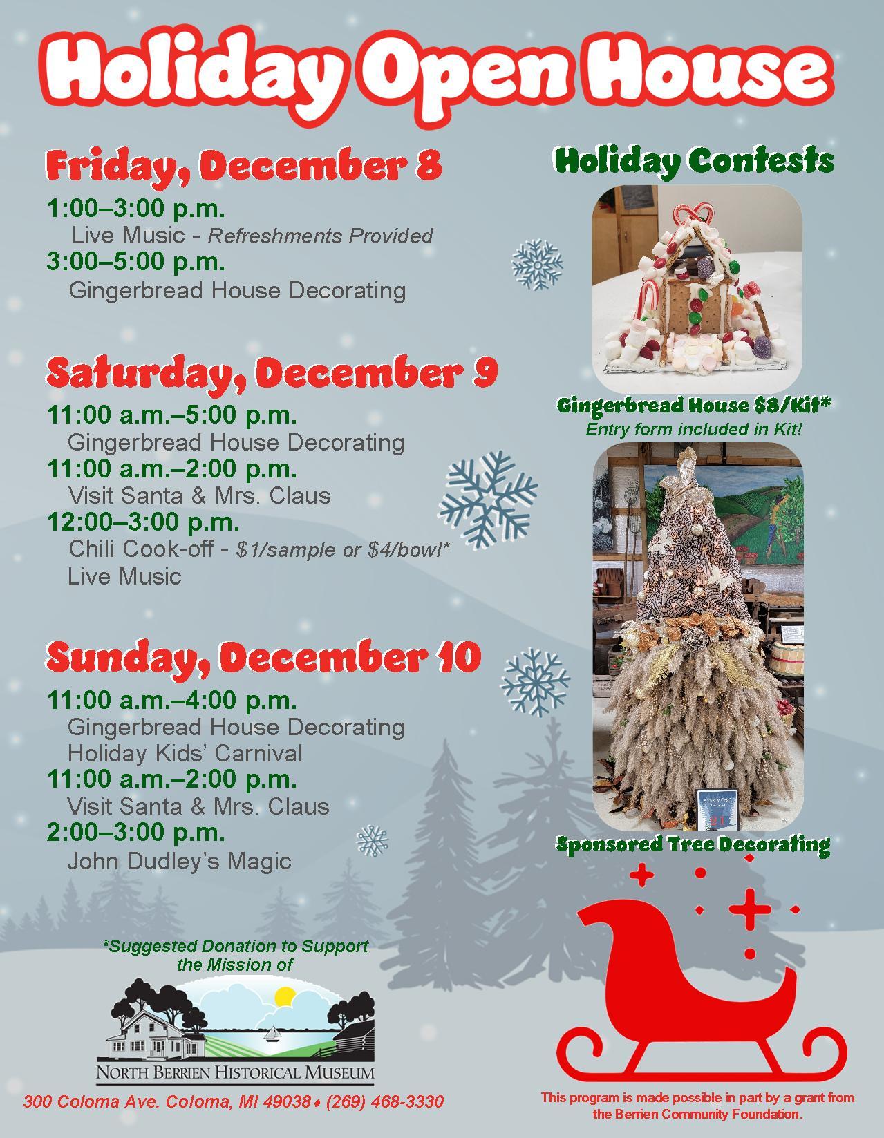 Holiday Open House at the North Berrien Historical Museum