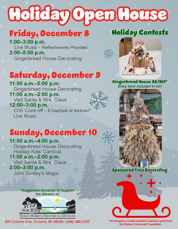 Holiday Open House at the North Berrien Historical Museum