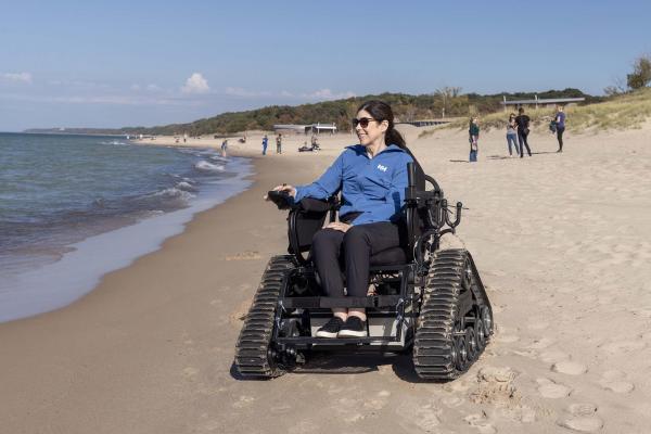 Motorized Wheelchair at Warren Dunes State Park