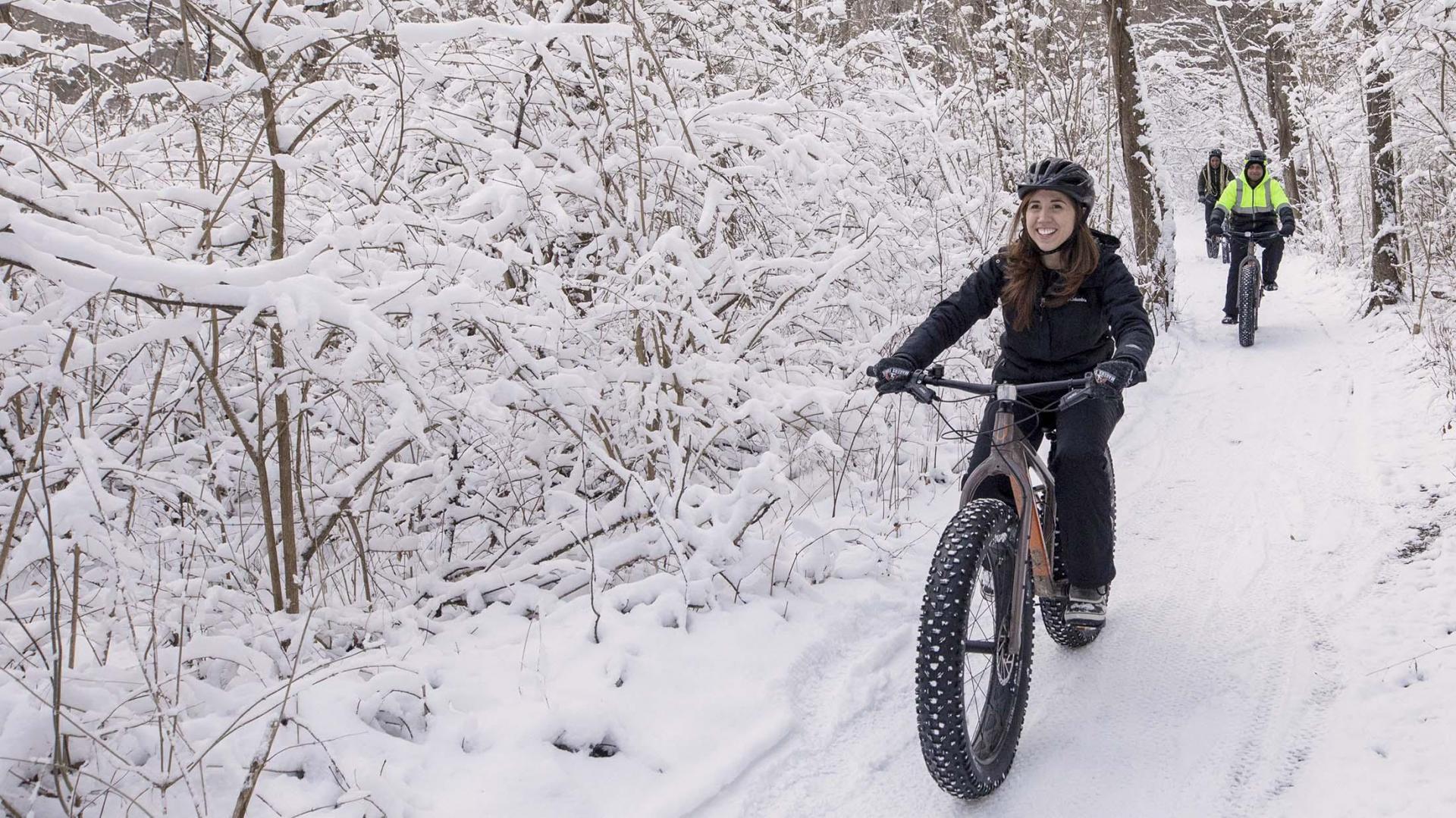 Fat tire biking at Love Creek.