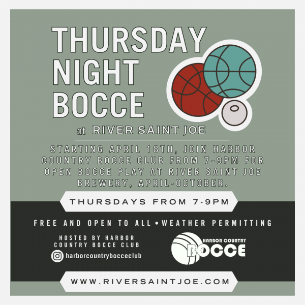 Thursday Night Bocce at River Saint Joe, 7-9pm April-October