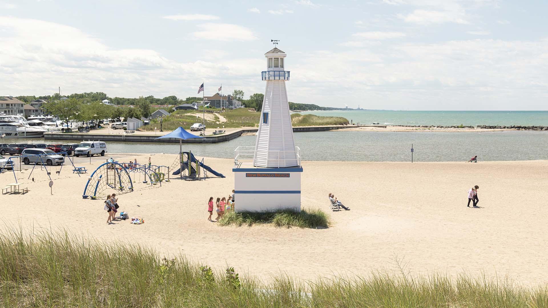 New Buffalo Beach in the summer.