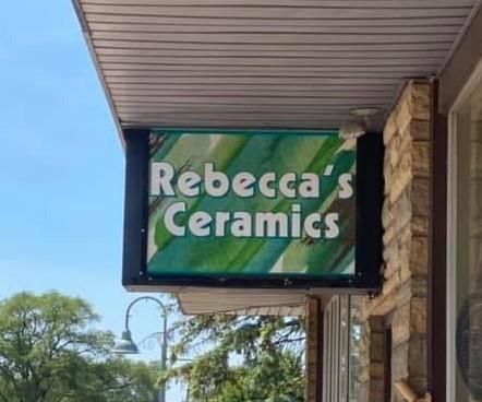 Rebecca’s Ceramics sign