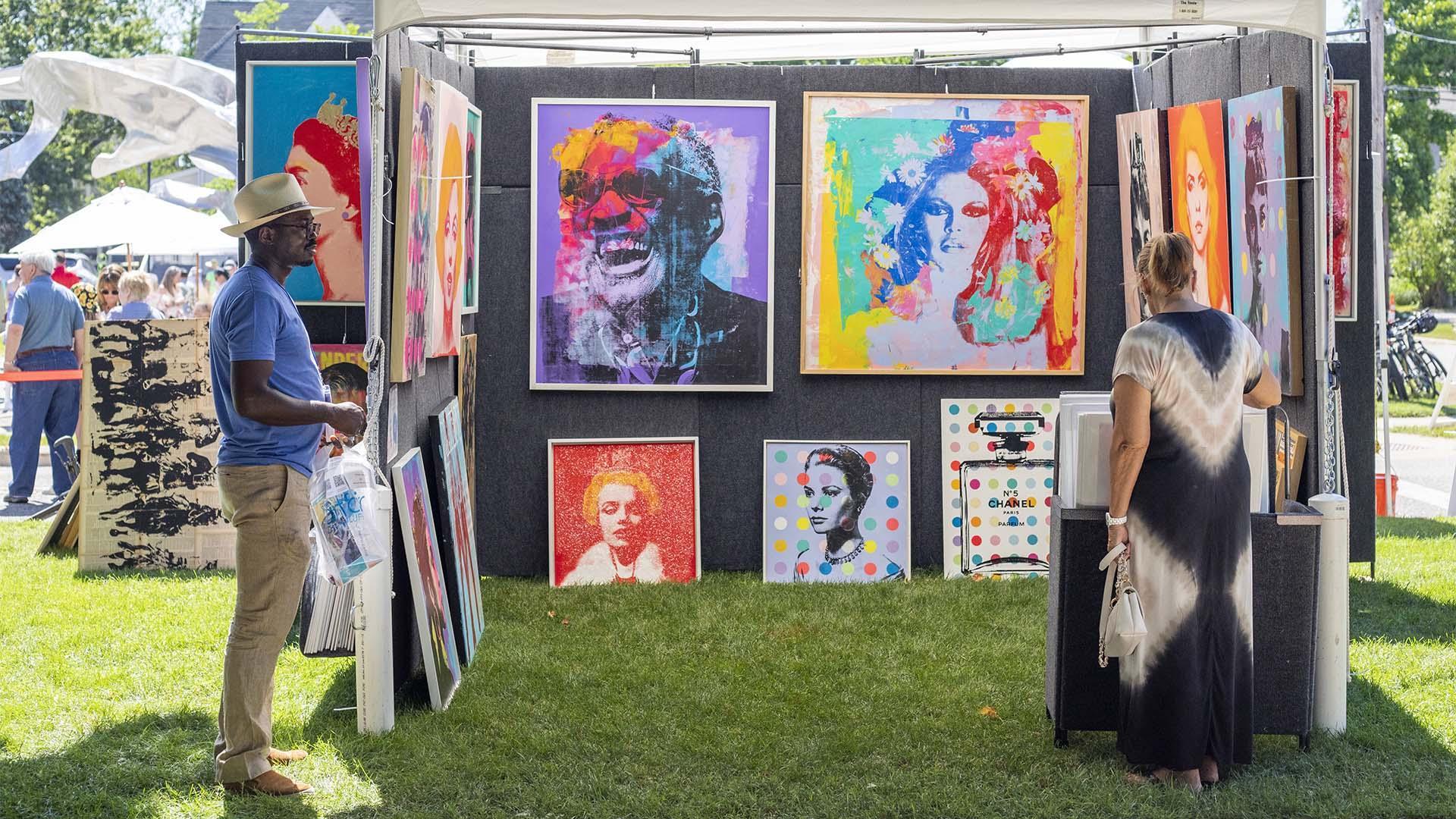 Artist Booth at the Krasl Art Fair on the Bluff