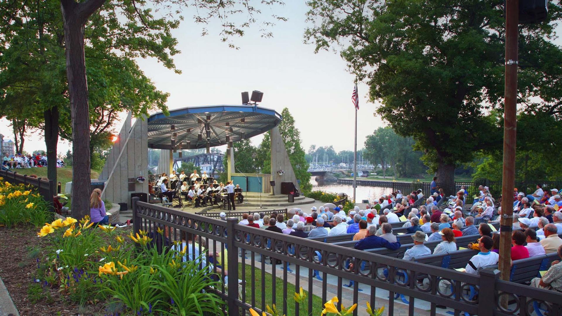 Big band playing at Howard Bandshell