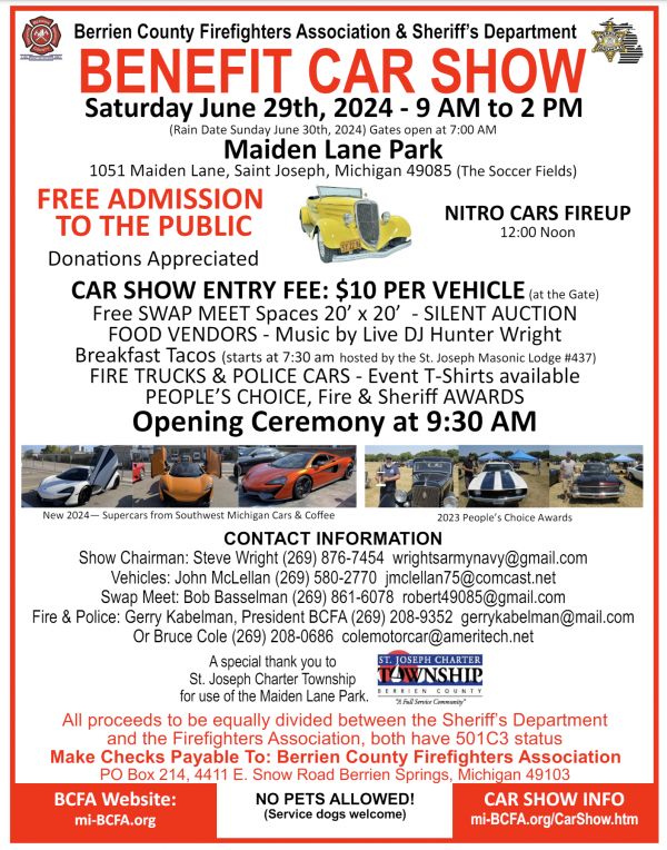 benefit car show firefighters 2024 