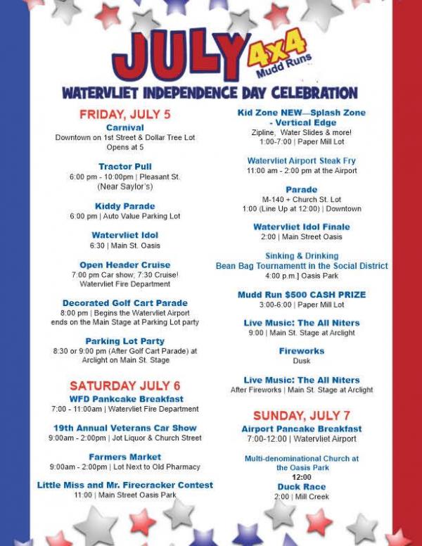 watervliet independence day celebrations 2024