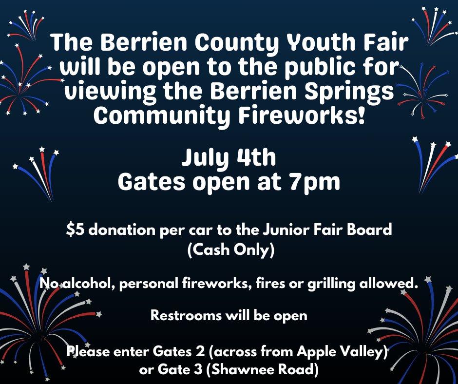 berrien county youth fair fireworks berrien springs