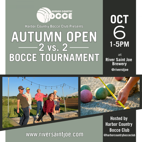 Autumn Open 2 vs 2 Bocce Tournament at River Saint Joe hosted by Harbor Country Bocce Club