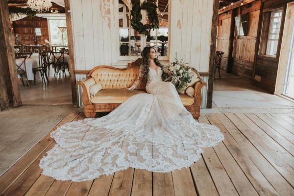 A bride at Magnolia Farms