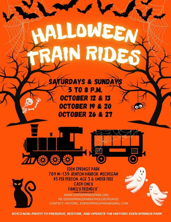 Eden Springs Park Halloween Train Rides | Southwestern Michigan Tourist ...