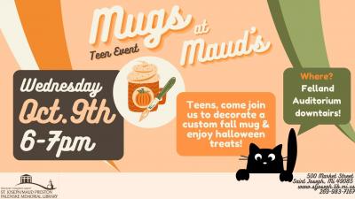 Decorate your own custom mug while enjoying some Halloween treats!