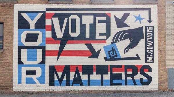 ACLU Vote mural Your Vote Matters 