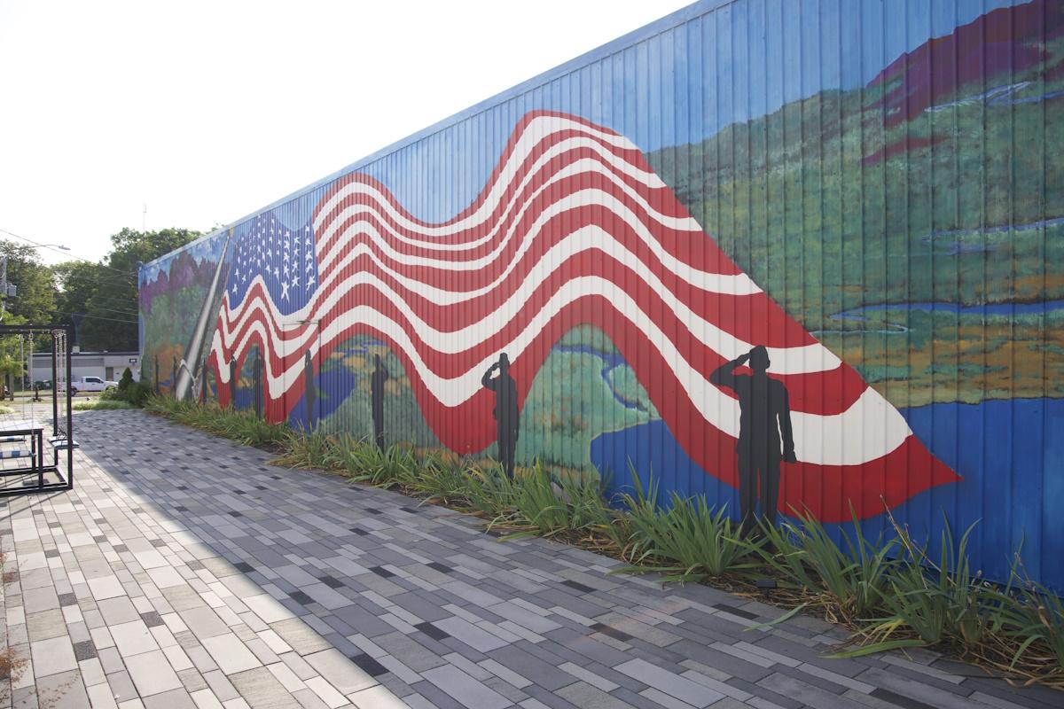 Patriot Mural at the local VFW in Cassopolis, Michigan