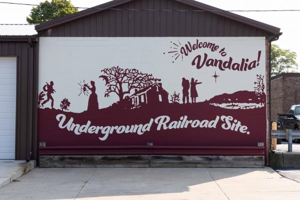 Underground Railroad Historical Marker mural