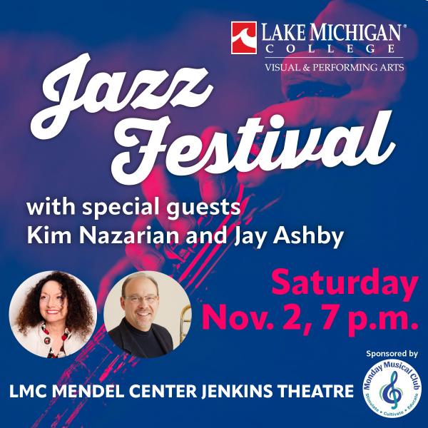 Jazz Festival logo and photos of artists