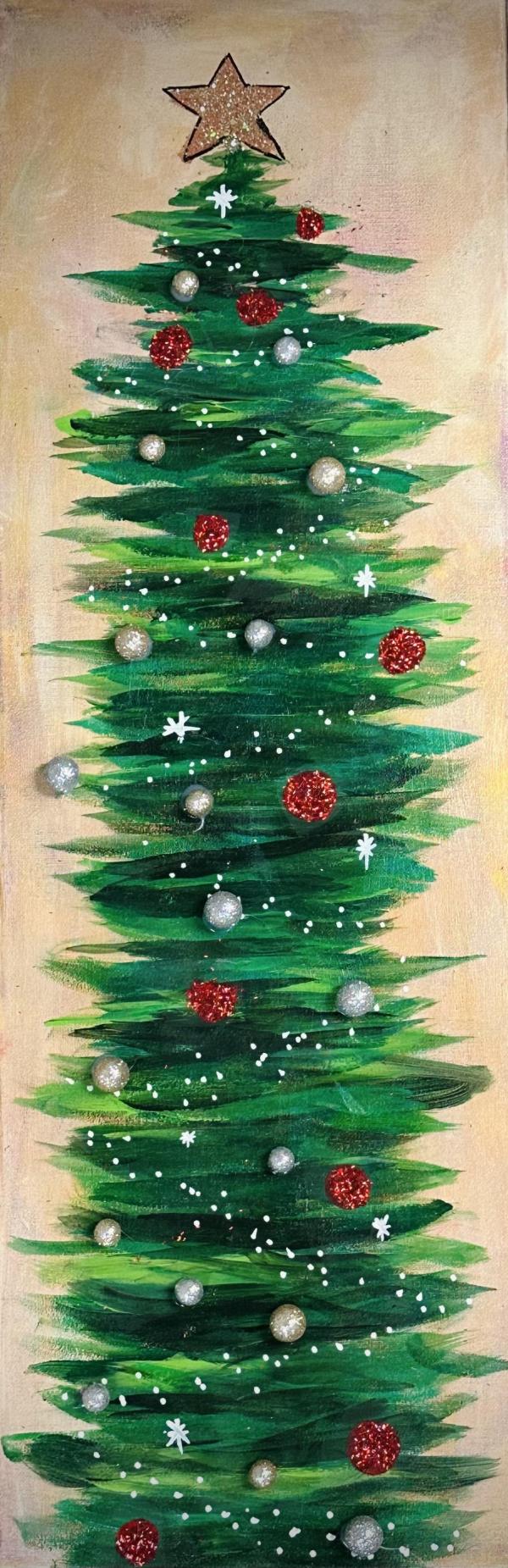 Christmas Tree Painting Class at JLN Studio 