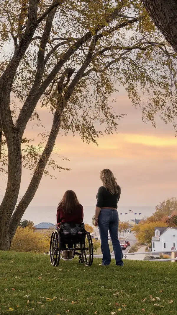 Watching the sunset at Lake Bluff Park.