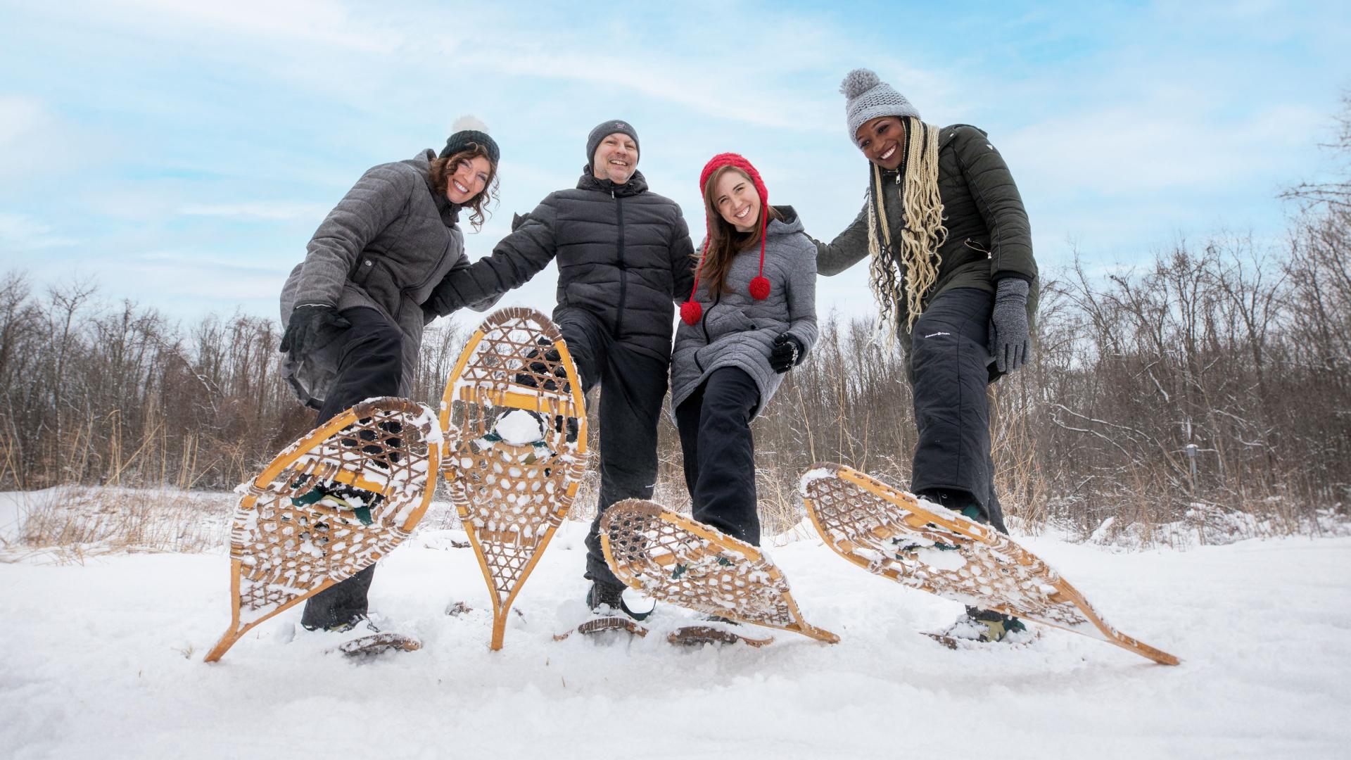 Love Creek Snowshoeing friends