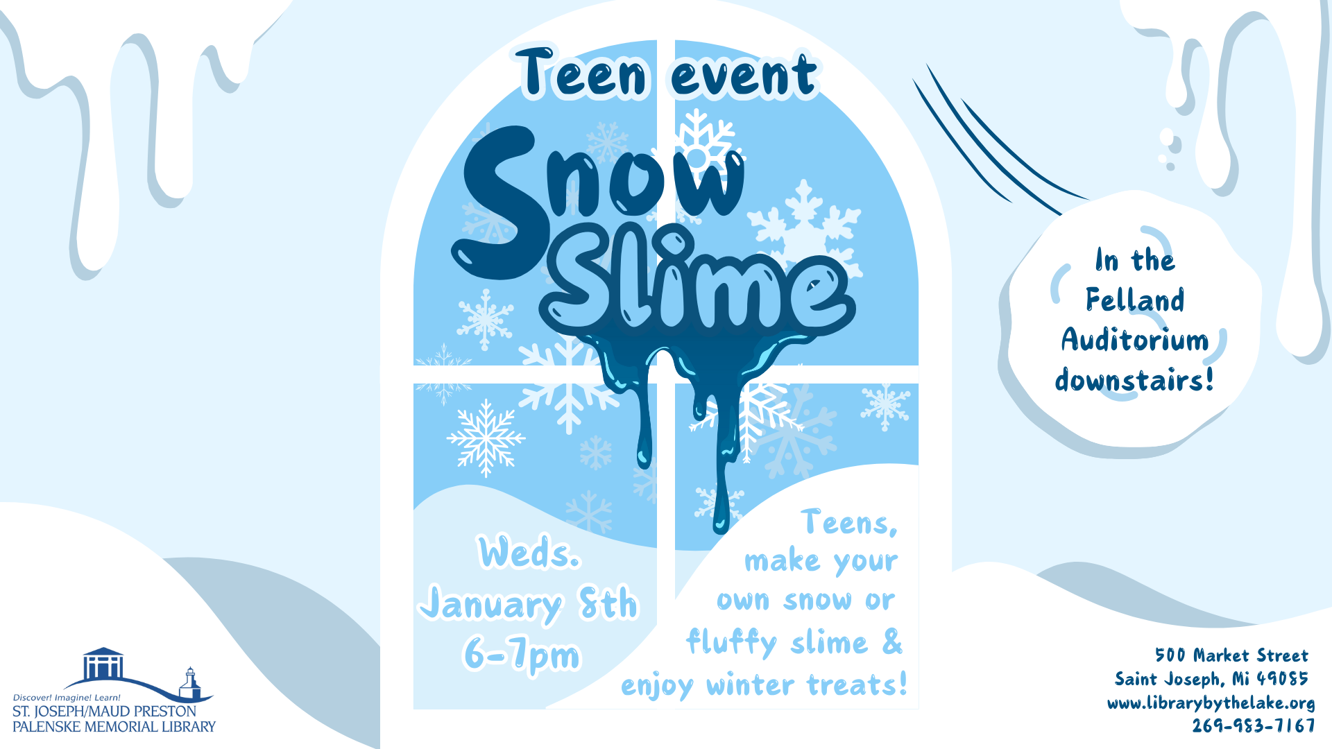 Make snow slime or fluffy slime.