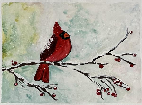 Gouache Cardinal Painting Class