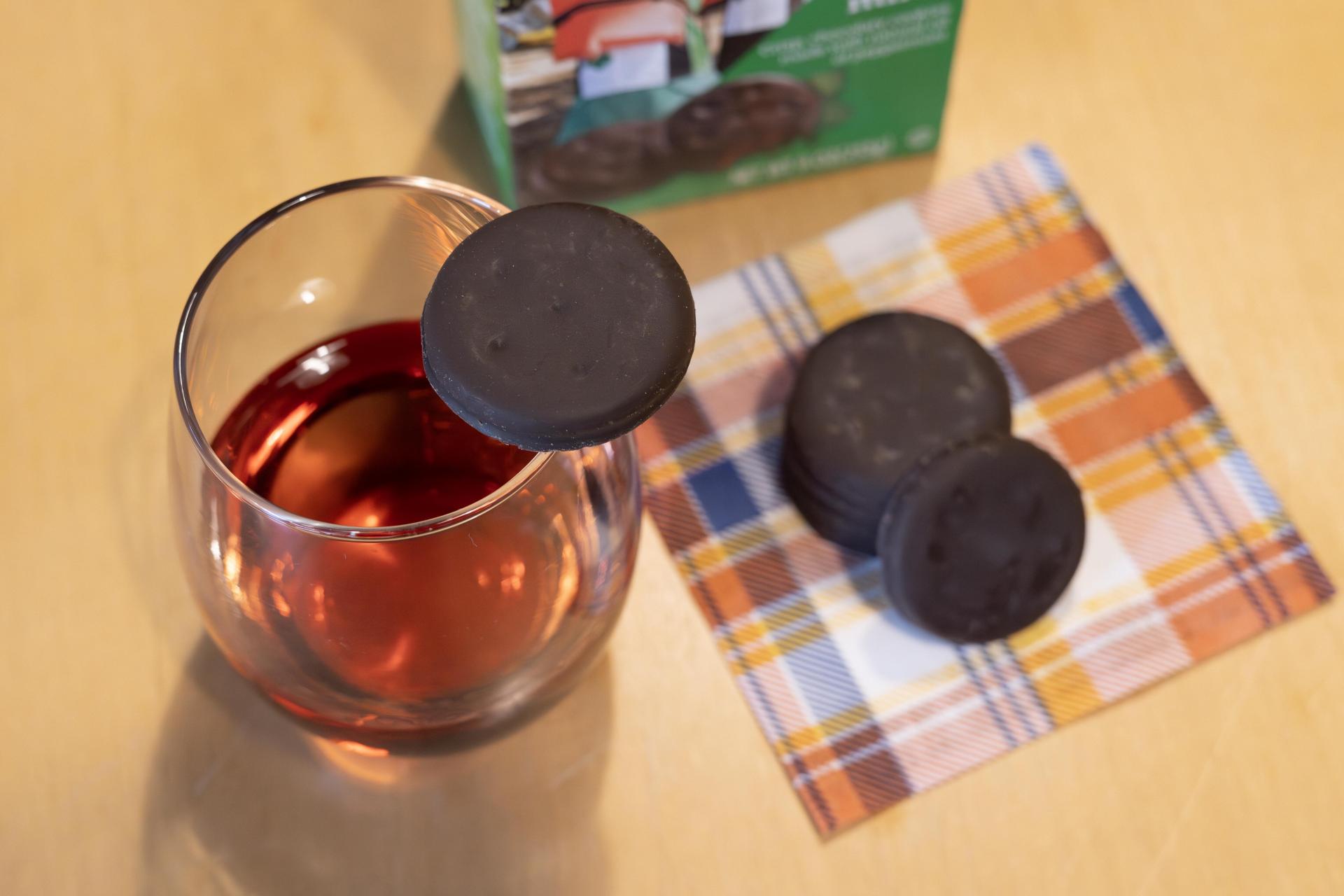 Wine and Cookie Pairing girl scouts