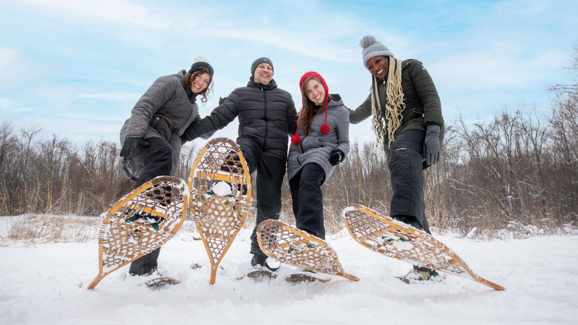 Love Creek County Park Snowshoe group