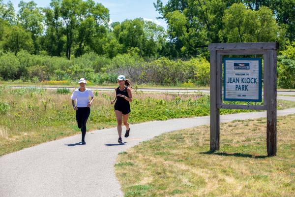 Running in Jean Klock park