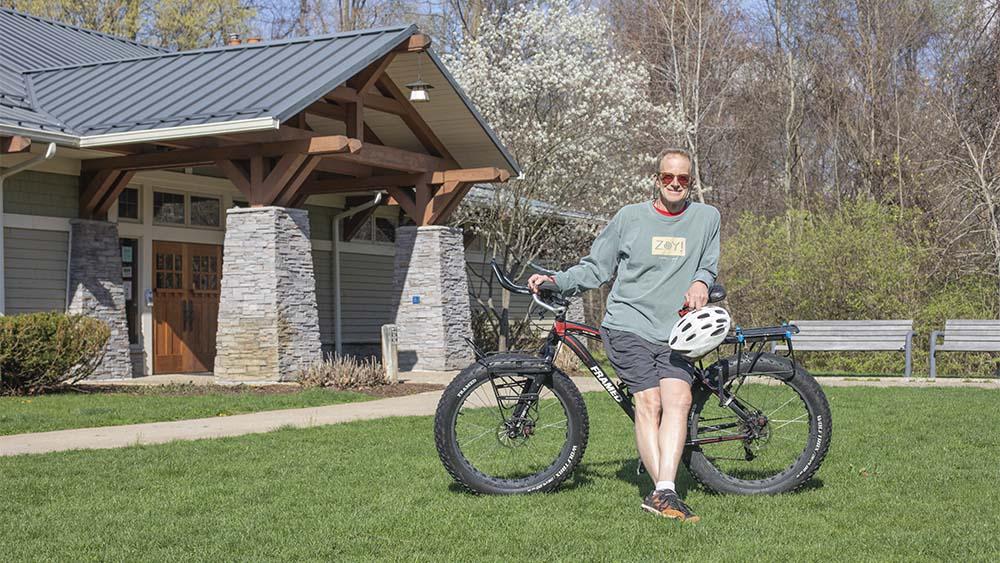 Biking at Love Creek County Park