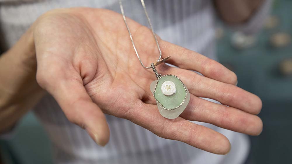 Beach glass jewelry.