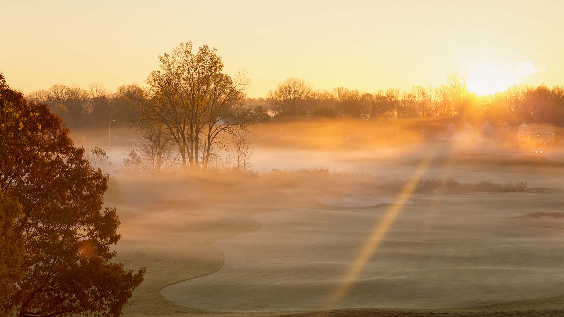 Fall view of Harbor Shores golf course