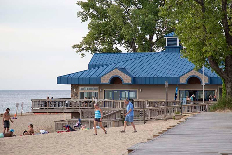 Weko Beach Park = 960ft of sandy shoreline + views + Makers