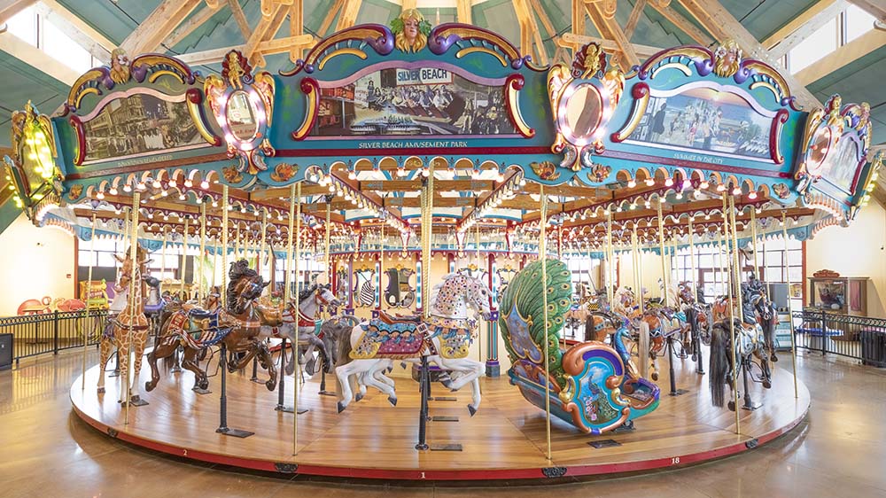 Silver Beach Carousel - view of the full carousel