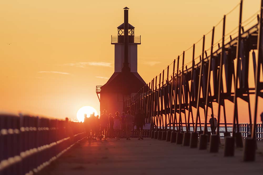St Joseph lighthouse at sunset