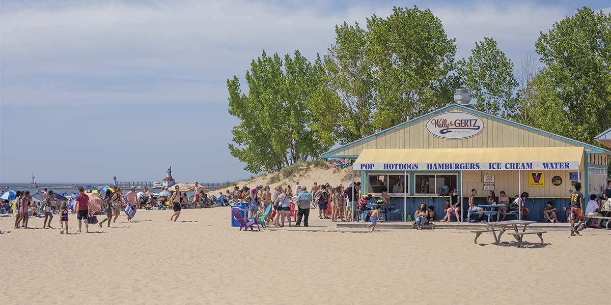 Summer view of Silver Beach