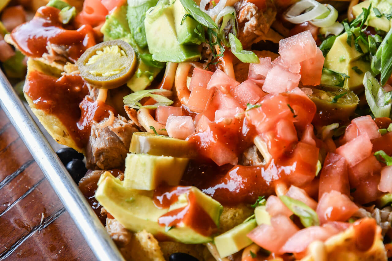 BBQ Pork Nachos Close Up