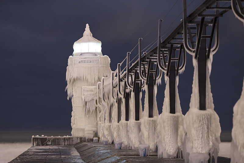 Ice Covered Lighthouse