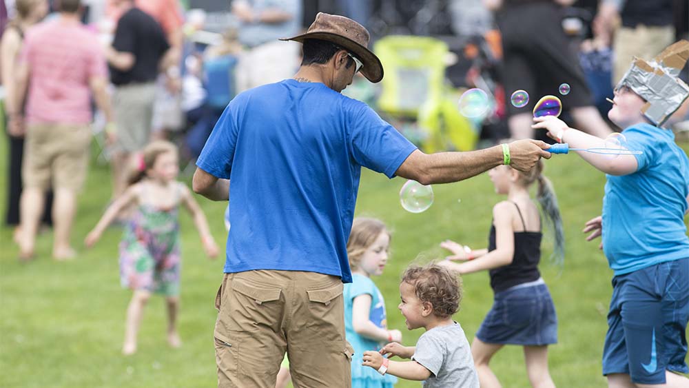 Kids playing at a concert in St Joseph