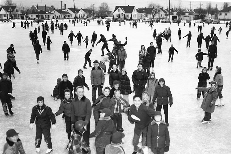 Whittlesey Park Historic Photo Ice Skating