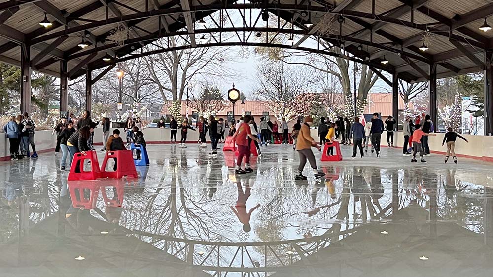 Ice skating at the South Haven ice rink