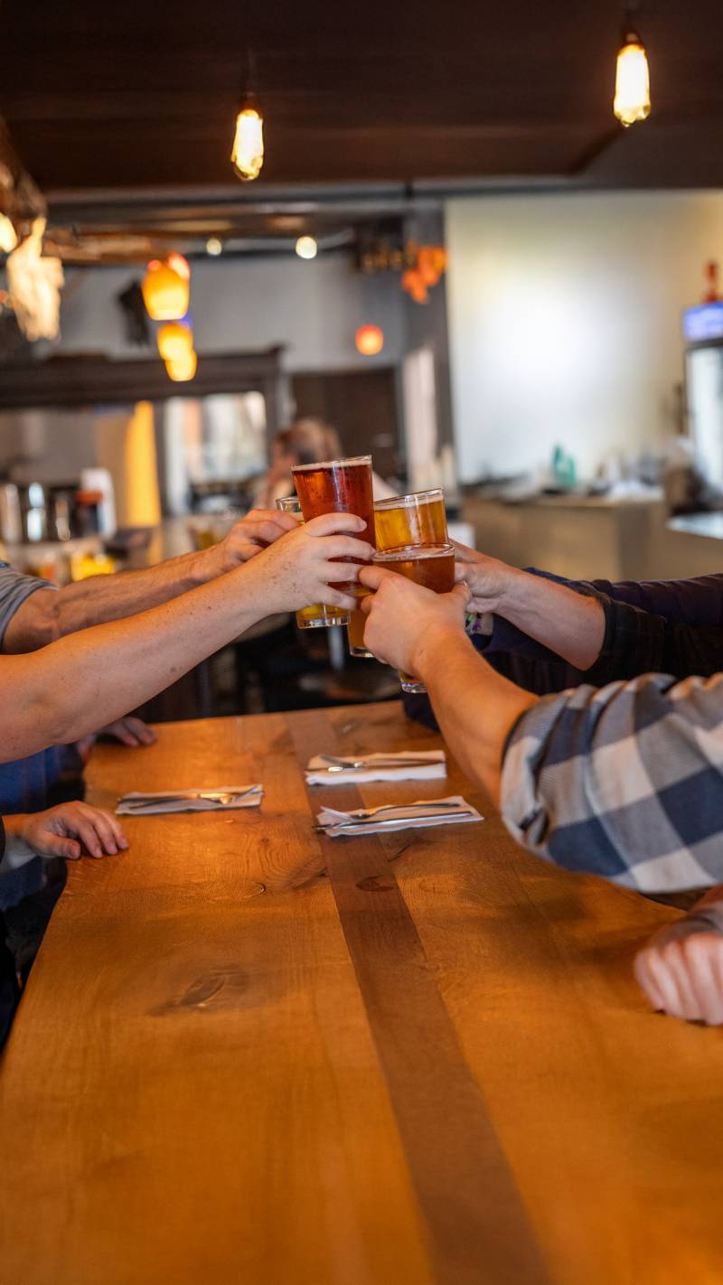 People sharing a drink
